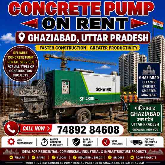 Concrete Pump on Rent in Ghaziabad